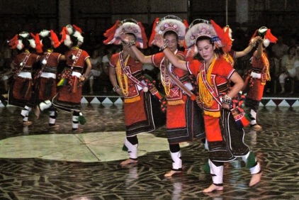 Aboriginal dancers in Hualien, Taiwan
