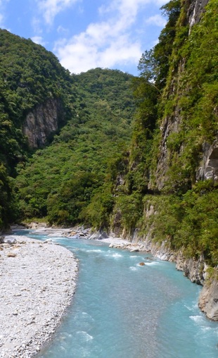 The Shakadang River in the Taroko Gorge